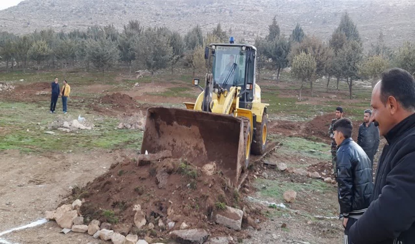 قلع و قمع بنای غیرمجاز در اراضی ملی شهرستان اسلام آبادغرب