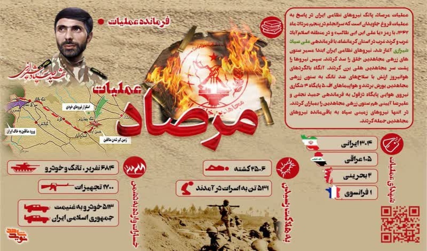 پنجم مردادماه سالروز عملیات غرورآفرین "مرصاد" و "روز ملی کرمانشاه" گرامی باد