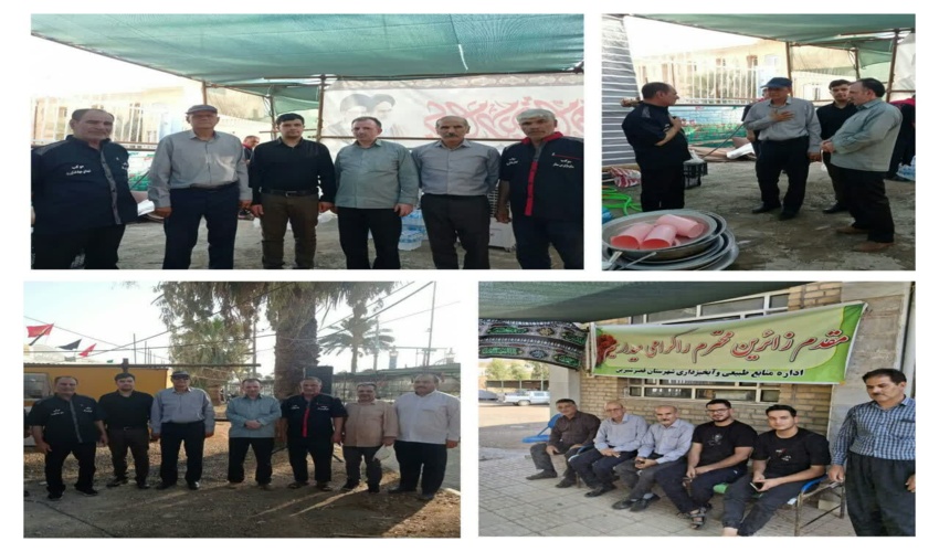 بازدید مدیرکل و همراهان از خدمترسانی از زوار اباعبدالله الحسین (ع)در شهرستان قصرشیرین