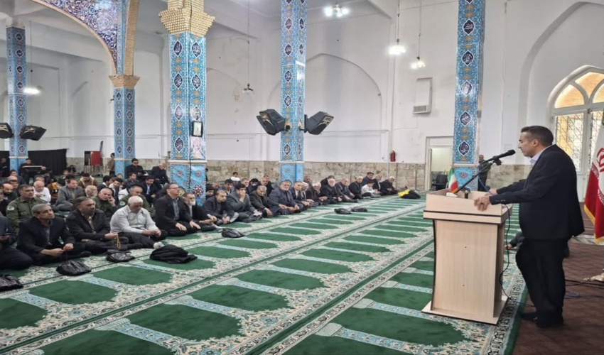 شرکت در نماز جمعه، برپای میز خدمت، سخنرانی دکتر تاسه پیش از خطبه های نماز جمعه و توزیع نهال به مناسب هفته منابع طبیعی