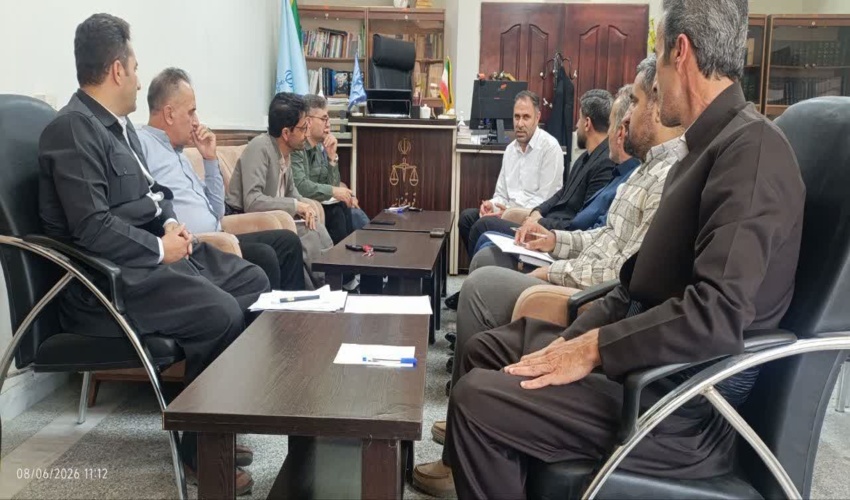 برگزاری جلسه ستاد پیشگری از وقوع جرم با موضوعیت اطفاء حریق در دادگستری شهرستان جوانرود